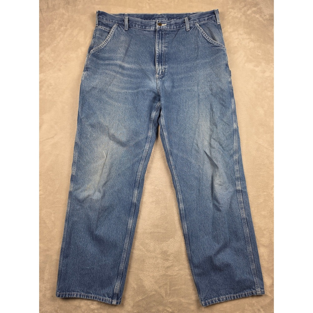 Carhartt B13 Carpenter Jeans Men 40x32 Blue Denim Dungaree Original Fit Workwear